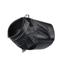 Silver-Powered Freshness Microfiber Suede Dog Harness Jacket -  Fringed Style: Midnight Black / 8"